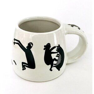 1998 Treasure Chest New Mexico Ceramic Mug Southwest Animals Dancing Vintage